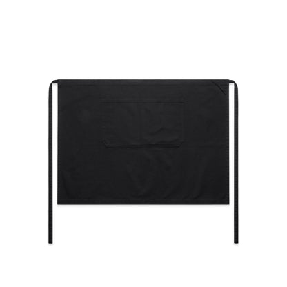 CANVAS HALF APRON BLACK ONE SIZE