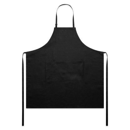 LINEN APRON BLACK ONE SIZE