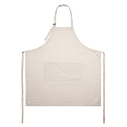 LINEN APRON BLACK ONE SIZE