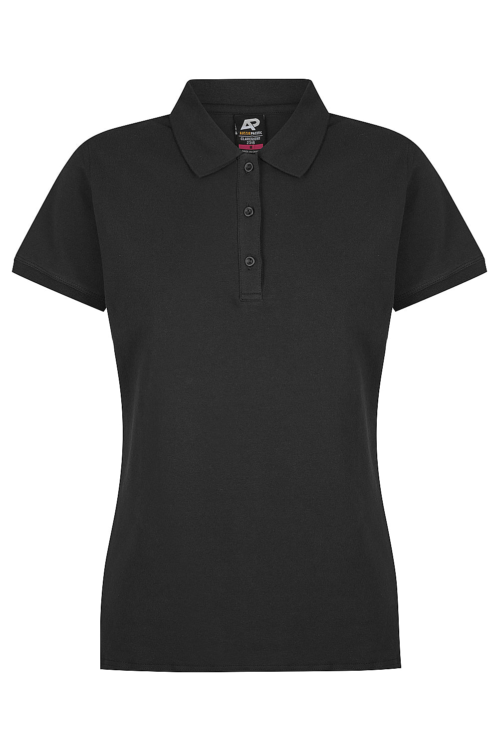 Navy blue polo shirt on a white background