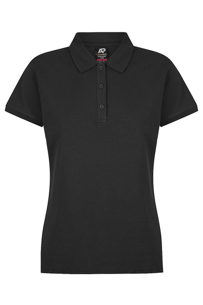 Navy blue polo shirt on a white background