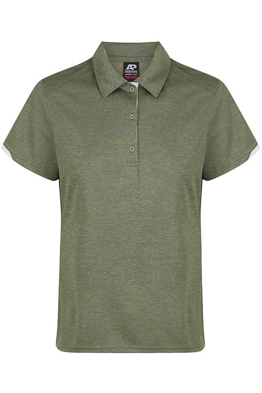 Green polo shirt on a white background