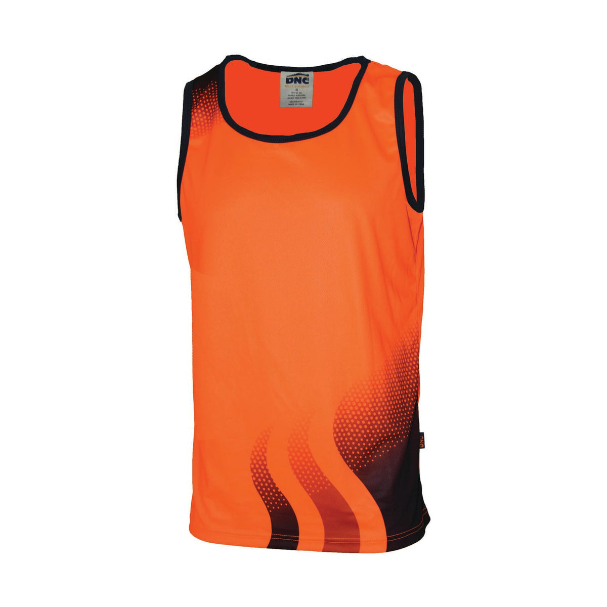 Hi Vis Sublimated Wave Singlet -  3561