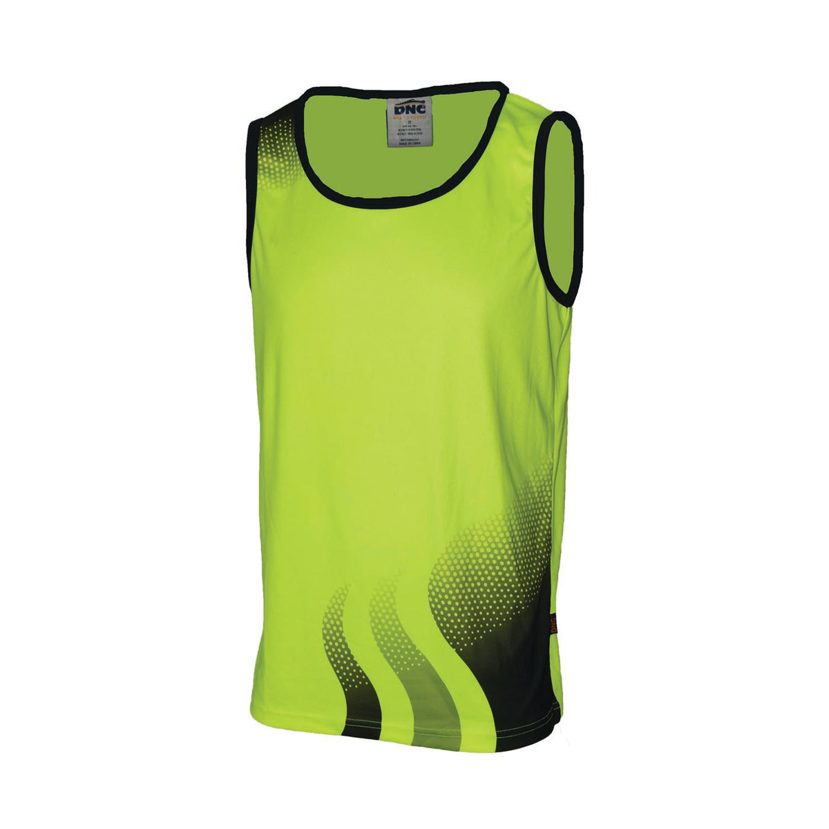 Hi Vis Sublimated Wave Singlet -  3561