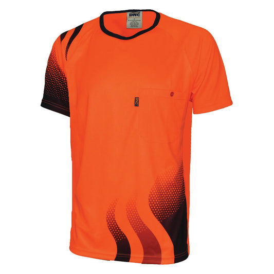 Hi Vis Sublimated Wave Tee - 3562