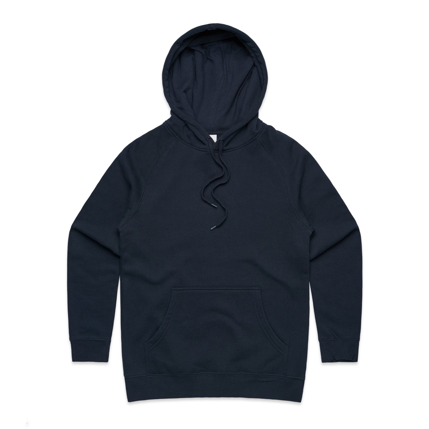 Navy blue hoodie on a white background