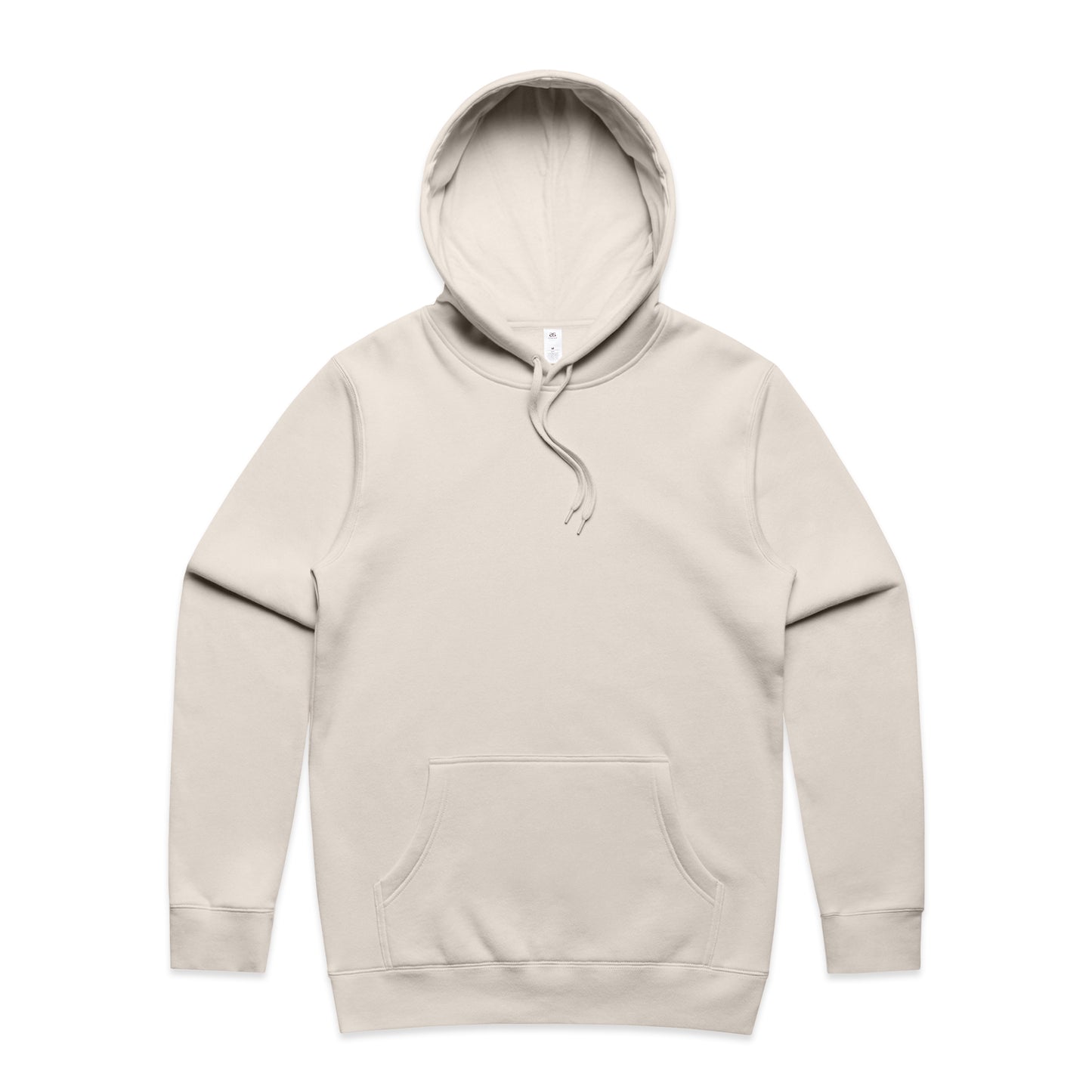 Beige hoodie on a white background