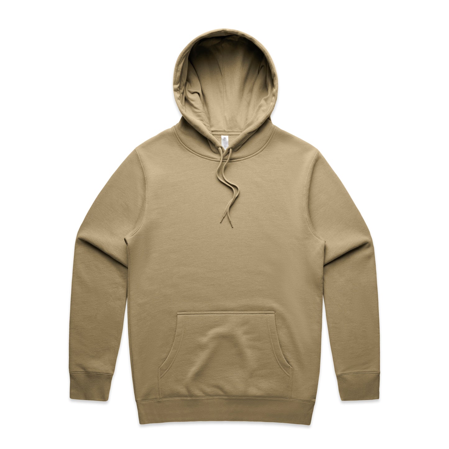 Khaki hoodie on a white background