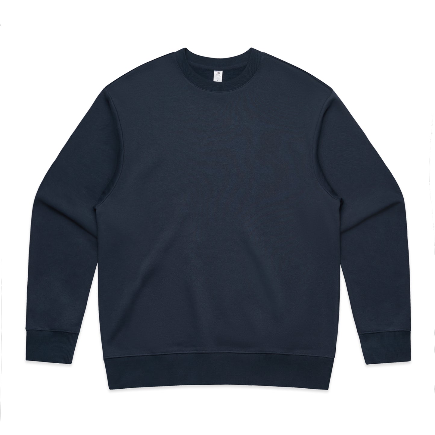 Navy blue sweatshirt on a white background