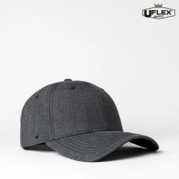 Gray cap on a white background with UFlex logo.