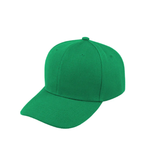 Green baseball cap on a white background