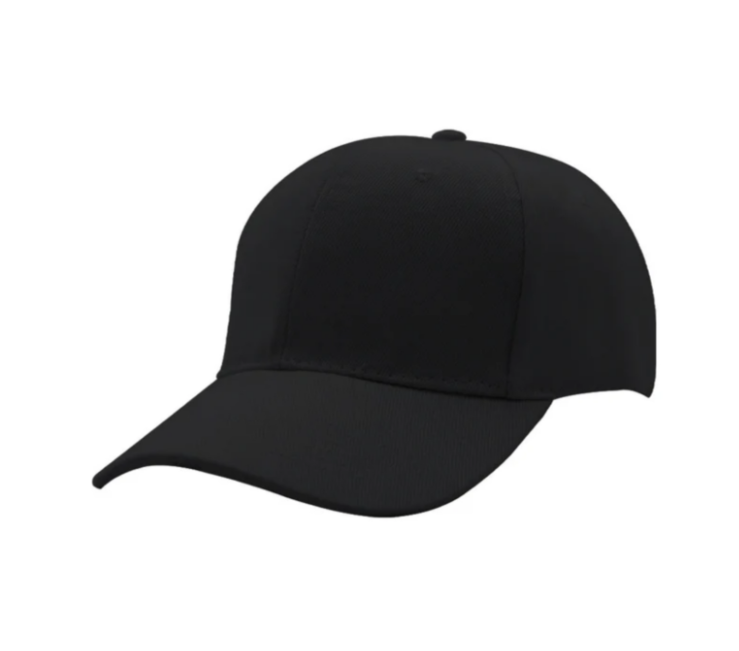 Black baseball cap on a white background