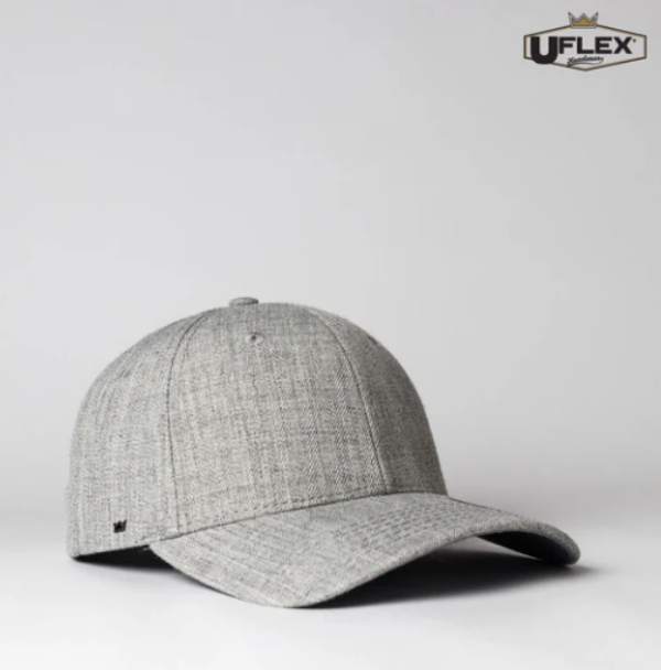 Gray cap on a light gray background with UFlex logo.