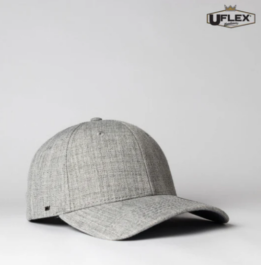 Gray cap on a light gray background with UFlex logo.