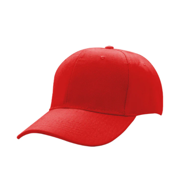 Red baseball cap on a white background