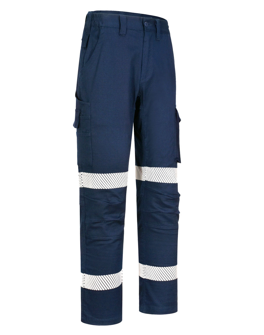 Unisex cotton stretch rip-stop work pants with segmented tape -WP26hv